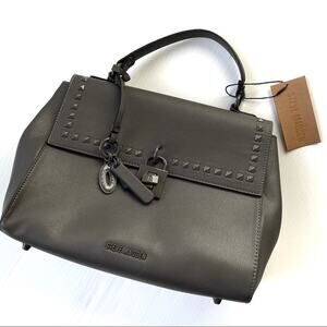 🆕 Steve Madden Baviana Satchel in charcoal arm bag NWT